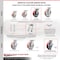 Service Caster 6 Inch Kingpinless Red Poly on Steel Wheel Caster with Brake and Swivel Lock SCC-KP30S620-PUR-RS-SLB-BSL - alternate 4